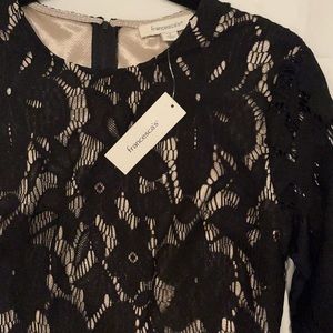 Black lace cocktail dress